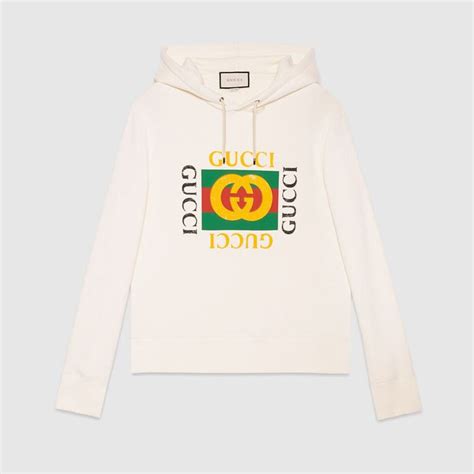 felpa gucci stile 454585 x5j57 9541|Used GUCCI Hoodie/S/Cotton/Wht/454585 X5J57 9541 Men'S .